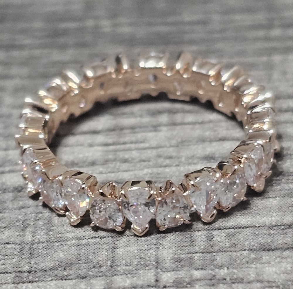 Authentic Pandora Alternating Sparkling Band Ring - image 2